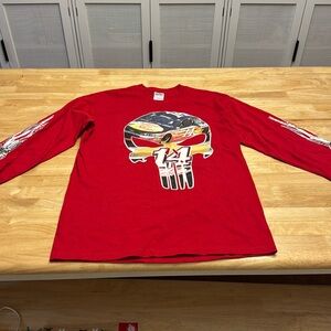 🏖️2/6.00🏖️ NASCAR Tony Stewart #14 Bass Pro shops long sleeve T, red like new